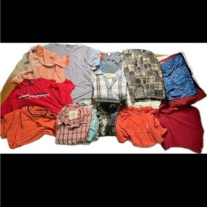 Large load of men's clothes 44 shirts, 12 pairs shorts. Mostly large snd som...
